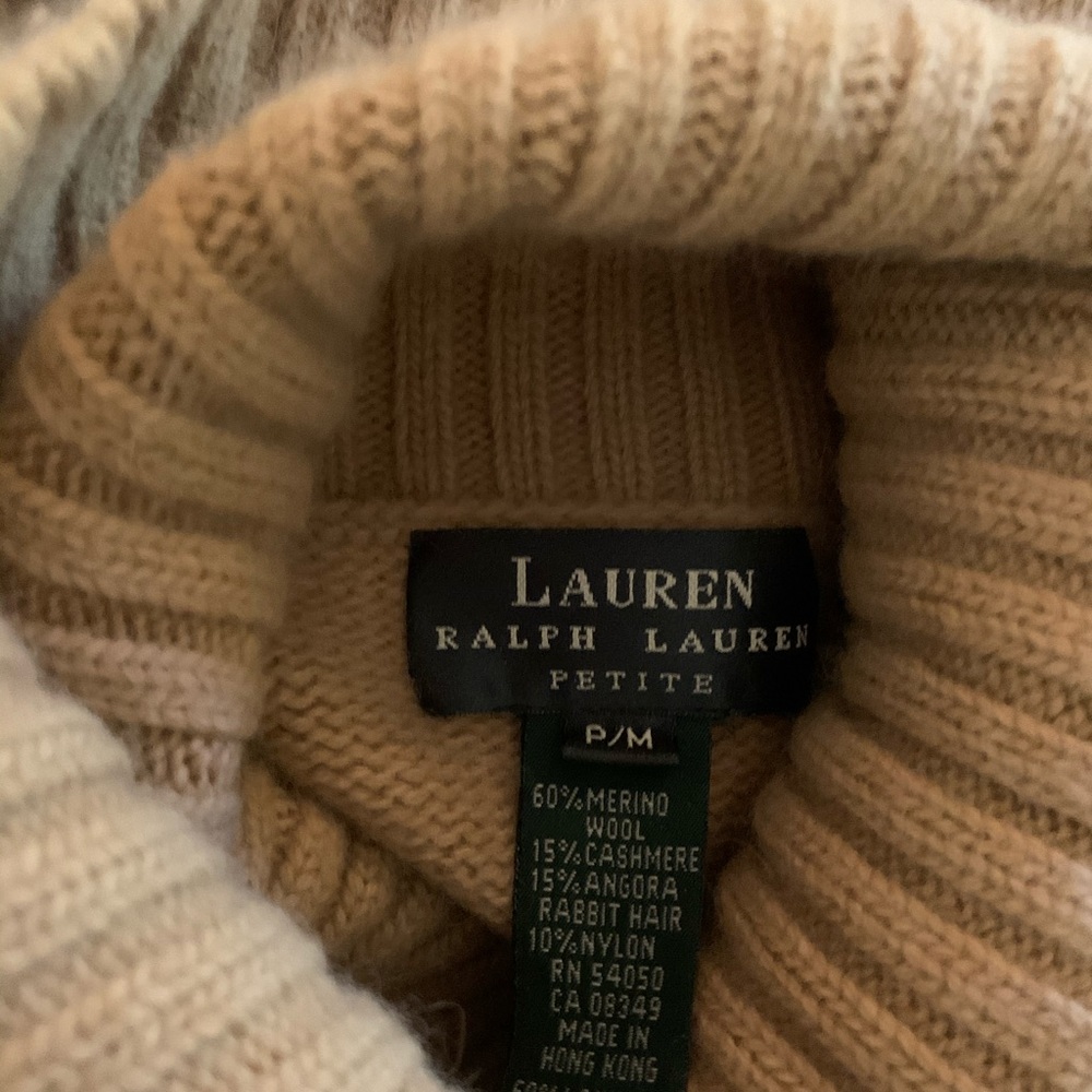 Ralph Lauren petite mixed wool turtle neck sweater